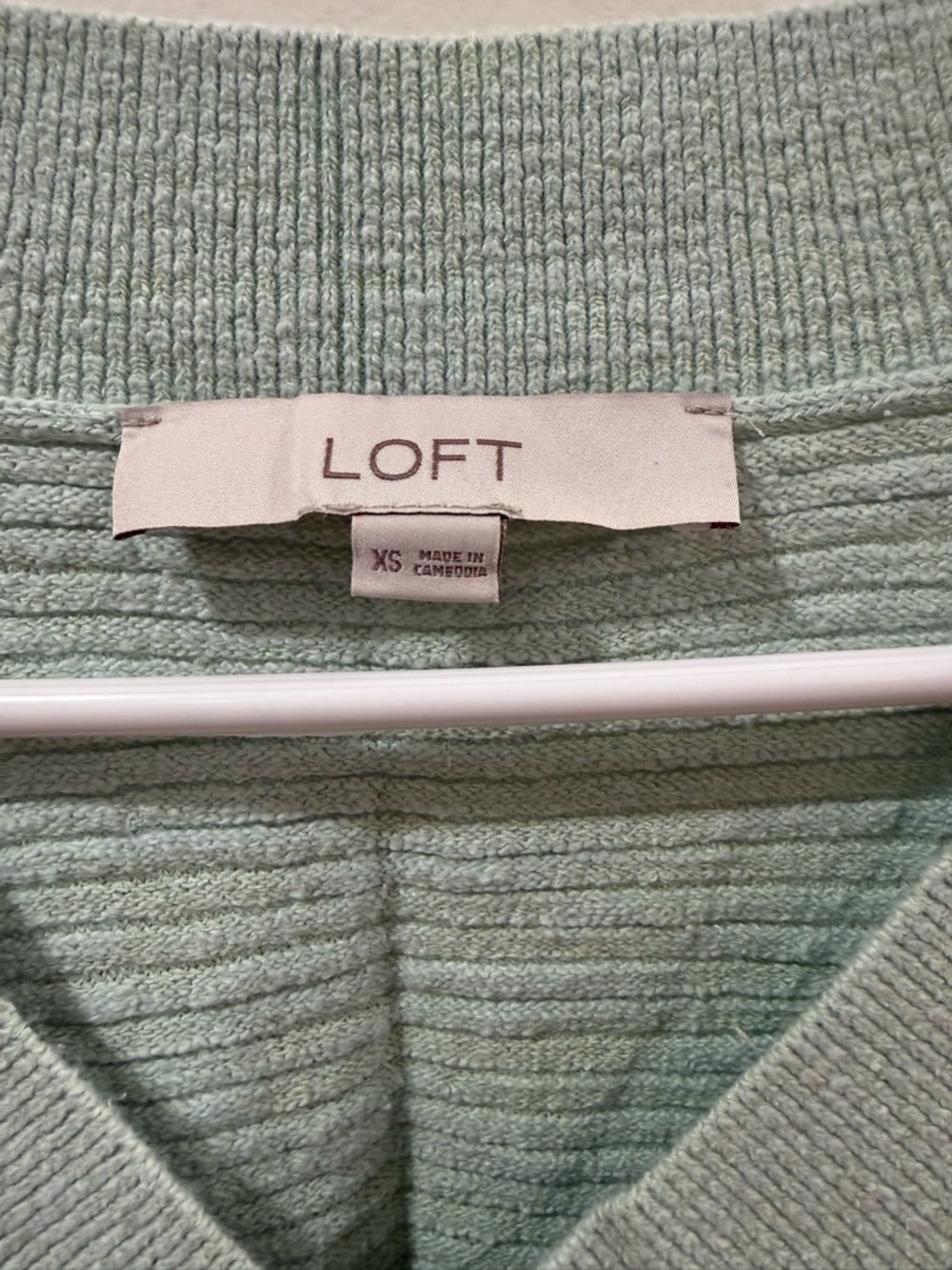LOFT V-Neck Ribbed Sweater - Picture 2 of 7